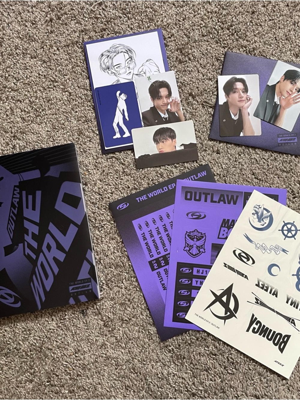 Ateez The world EP.2: Outlaw Album Set with Photocards